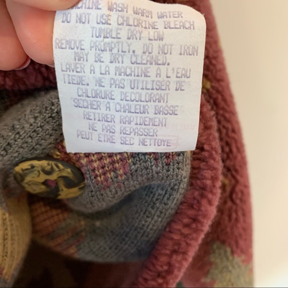 Vintage Country Clothing Co Fleece Jacket Shearling XL Trees Mauve Suede Collar - Picture 7 of 8